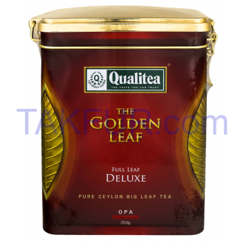 Чай Qualitea The Golden Leaf Deluxe черный крупнолист 250г - Фото