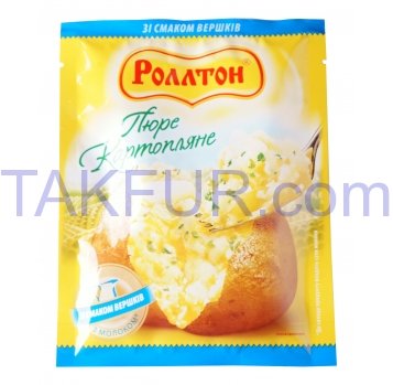 Пюре картофельное Роллтон со вкусом сливок пакет 37г - Фото