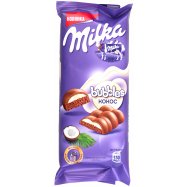 Шоколад Milka Bubbles Кокос молочный пористый 97г - Фото