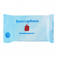 Салфетки влажные Fine Life антибактериальные 15шт/уп - Фото