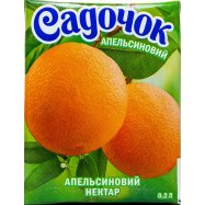 Нектар Садочок Апельсиновый 0,2л - Фото