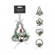 Прикраса новорічна ялинкова 110X30X120 мм - Фото