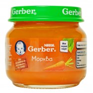 Пюре овощное Gerber Морковь для детей с 6 месяцев 80г - Фото
