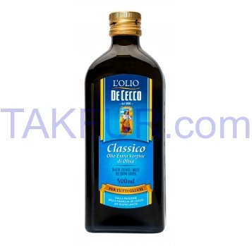 Масло De Cecco оливковое нерафинированное пер/хол/отж 500мл - Фото