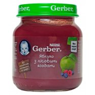 Пюре Gerber Яблоко с лесными ягодами д/дет с 6 месяцев 130г - Фото