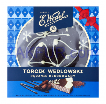 Торт E.Wedel шоколадно-вафельный с белым шоколадом 250г - Фото