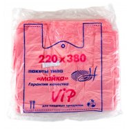Пакет VIP типа майка для пищевых продуктов 220х380мм 200шт - Фото