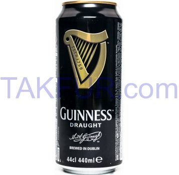 Пиво Guinness Draught темное пастеризованное 4.2% 0.44л - Фото