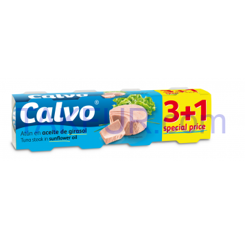 Calvo тунець в сон.олії 4х80г - Фото