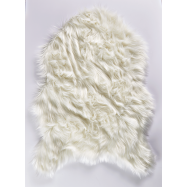 TH КИЛИМ ШТУЧНЕ ХУТРО 55Х80 : БІЛИЙ - Фото