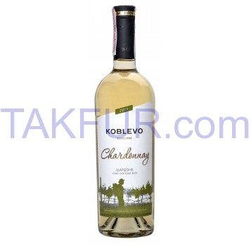 Вино Koblevo Шардоне белое сухое 9.5-14% 0.75л - Фото