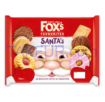 Печенье бисквитное Fox`s Фавориты Санты ассорти 365г - Фото