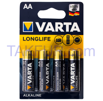 Батарейка Varta №4106 AA 1.5V LR6 4шт/уп - Фото