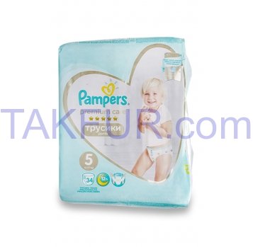 Подгузники-трус Pampers Premium Care Junior 5р 12-17кг 34шт - Фото
