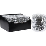 НАБІР ПРИКРАС 18 ШТ 3СМ СРІБ - Фото