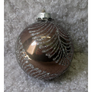 КУЛЯ СКЛЯНА 65 ММ ГРАФІКА : КОРИЧНЕВА - Фото