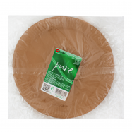 Тарелка Інпак Pure Крафт №14363 бумажная 230мм 10шт/уп - Фото