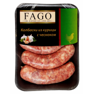 Колбаски куриные Fago с чесноком весовые - Фото