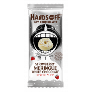 Шоколад Hands Off белый с клубникой и безе 97г - Фото