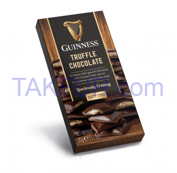 Шоколад Guinness темный с трюфельной начинкой 90г - Фото