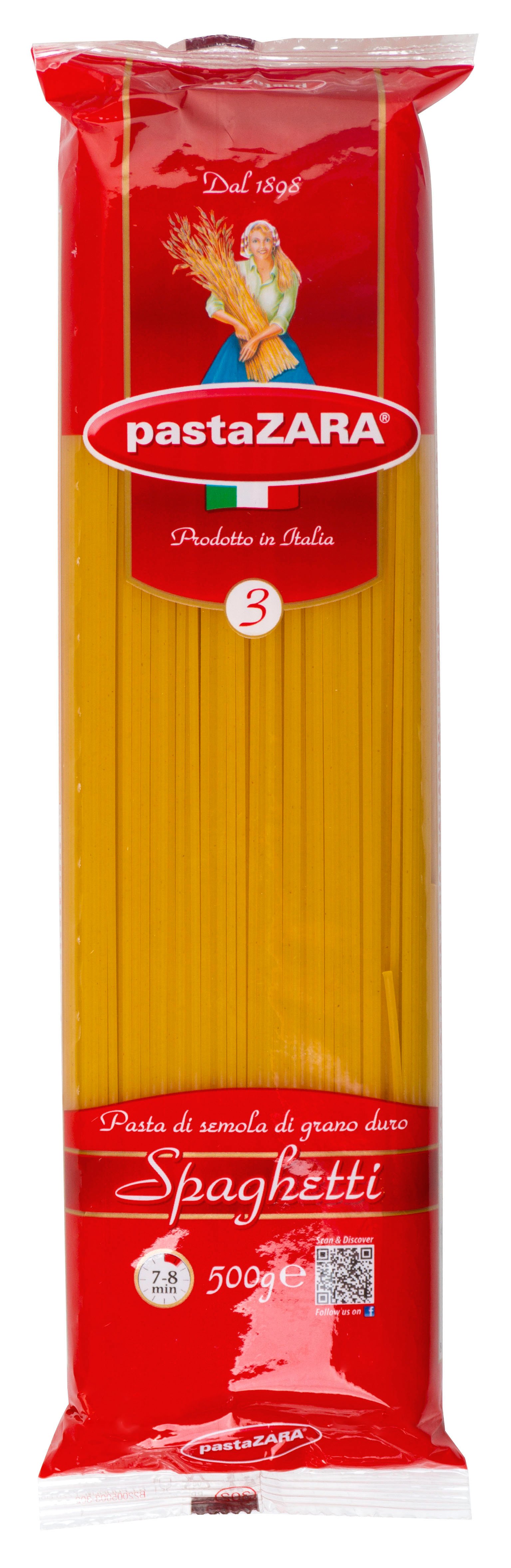 Изделия макаронные Pasta ZARA Spaghetti из тв/сортов пш 500г купить ...