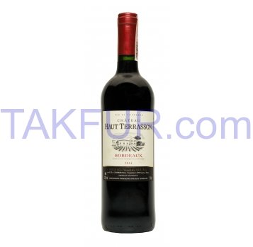 Вино Château Haut Terrasson Bordeaux сухое/кр 12,5% 750мл - Фото