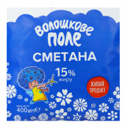 Сметана Волошкове поле 15% 400г - Фото