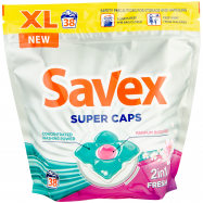 Средство для стирки Savex д/белых+цветных тканей 38*24.8г/уп - Фото