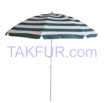 Зонт пляжный Aro зелено-белый 180см - Фото
