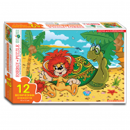 ПАЗЛИ 12 ЕЛ В АСОРТ : ЛЕВЕНЯ ТА ЧЕРЕПАХА - Фото