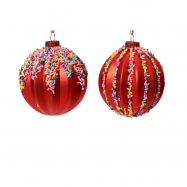 Куля Circus скляна в асортименті 8 см - Фото