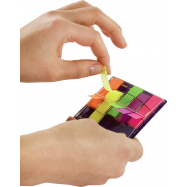 Закладки Buromax пластиковые с клейким слоем 5*25шт/уп - Фото