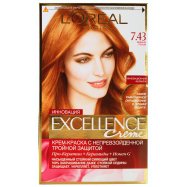 Крем-краска L`Oreal Paris Excellence Creme 7.43 Медн рус 1шт - Фото