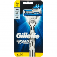 Бритва Gillette Mach3 Turbo с кассетой 1шт + кассета 1шт - Фото