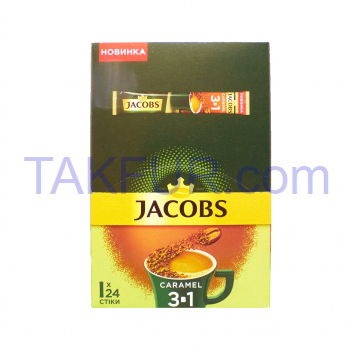 Напиток кофейный Jacobs Caramel 3в1 растворимый 15г - Фото