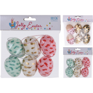 ПІДВІСКА ЯЙЦЕ 16Х4Х16СМ 6ШТ - Фото