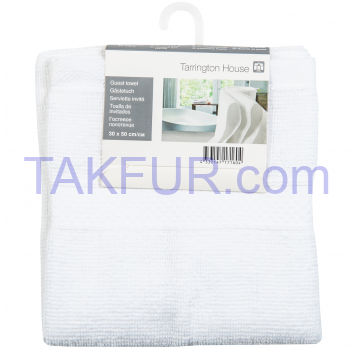 Tarrington house рушник 500г/см 30х50см 100% катон білий - Фото