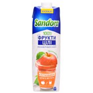 Сок Фрукты целые Яблочный Sandora 0,95л - Фото