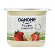 Йогурт Danone Клубника-банан натуральный 2% 135г