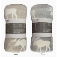 Th покривало фланель з принтом оленя150x200 - Фото