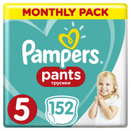 Подгузники-трусики Pampers Pants 5 для детей 12-17кг 152шт - Фото
