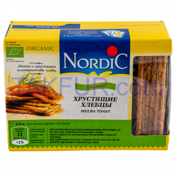 Хлебцы Nordic хрустящие из злаков organiс 100г - Фото
