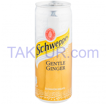 Напиток Schweppes Gentle Ginger безалк сильногаз 330мл ж/б - Фото