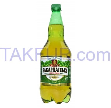 Пиво Закарпатське Оригинальное светлое фильтров 4,4% 1,2л - Фото