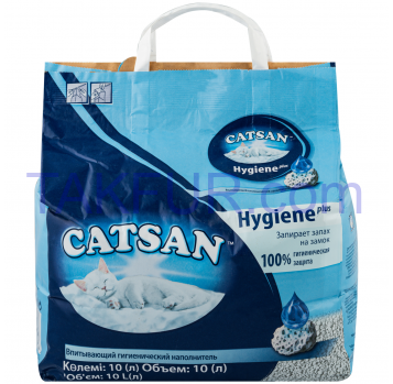 Наполнитель Catsan Hygiene plus для кошачьих туалетов 10л - Фото
