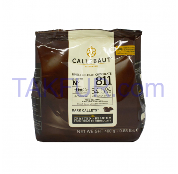 Шоколад Callebaut Dark callets 54.5% 400г - Фото