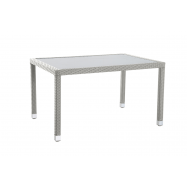 Стол Metro Professional ротанговый белый 130х90см - Фото