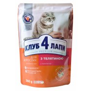 Корм д/котов Club 4 Paws Премиум с телятиной консерв 300г - Фото