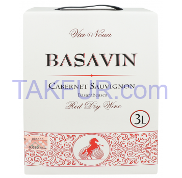 Вино Basavin Cabernet Sauvignon красное сухое 13% 3л - Фото