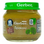 Пюре Gerber Броколи гомогенизированное для дет с 6 мес 80г - Фото